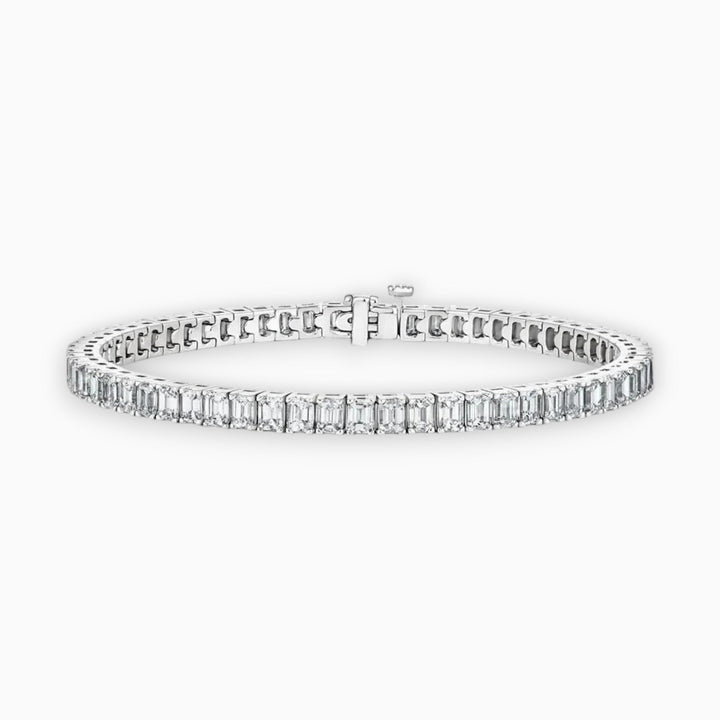 10CT Emerald Cut Lab Grown - Tennis Bracelet - Raphana Jewellery