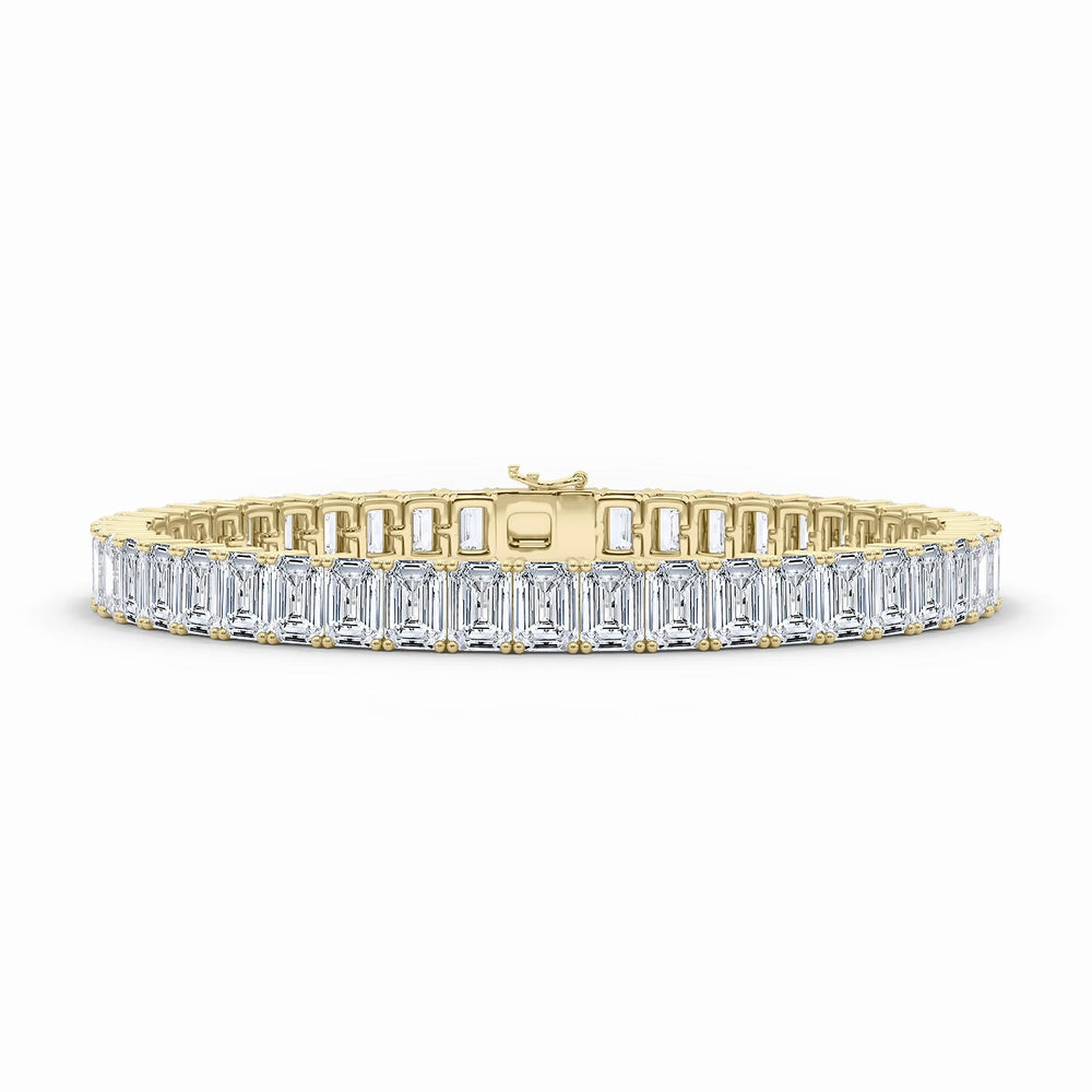 10CT Emerald Cut Lab Grown - Tennis Bracelet - Raphana Jewellery