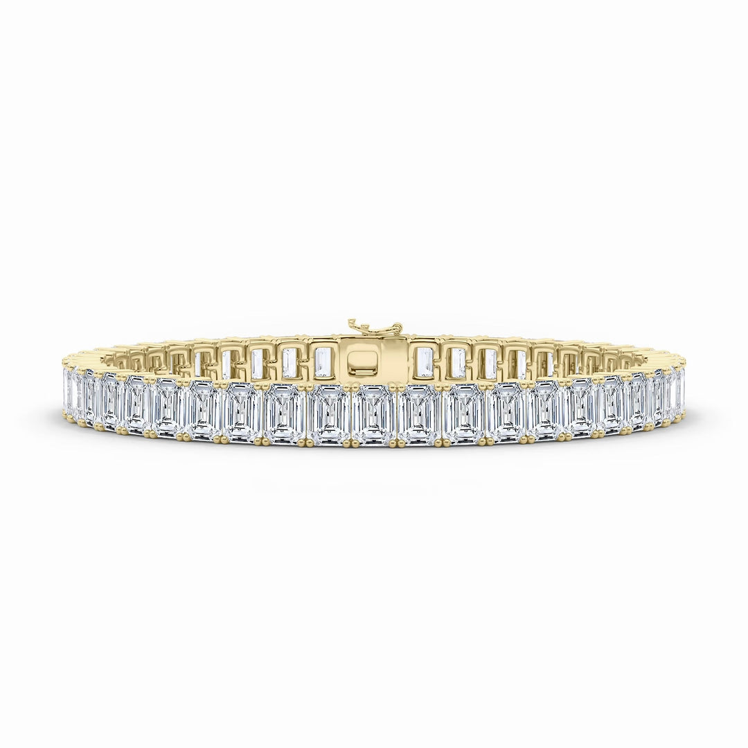 10CT Emerald Cut Lab Grown - Tennis Bracelet - Raphana Jewellery