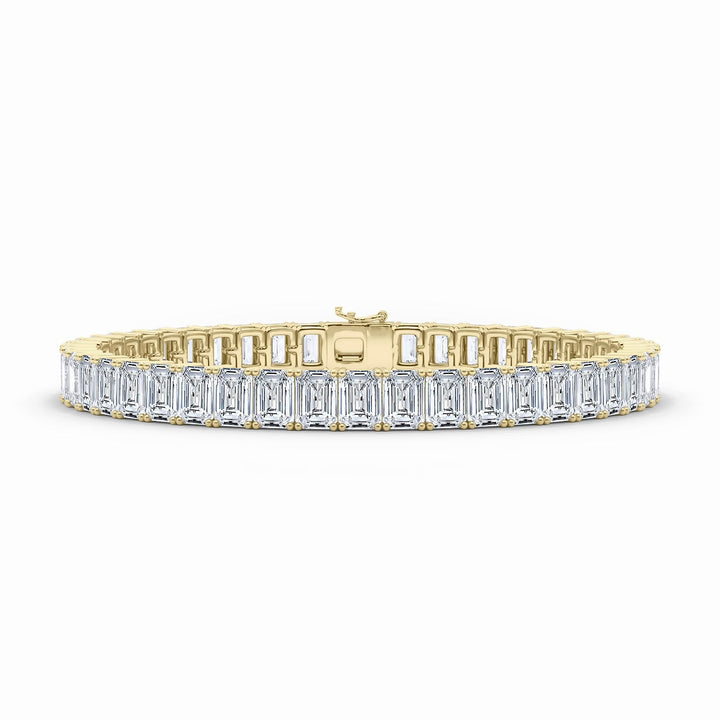 10CT Emerald Cut Lab Grown - Tennis Bracelet - Raphana Jewellery