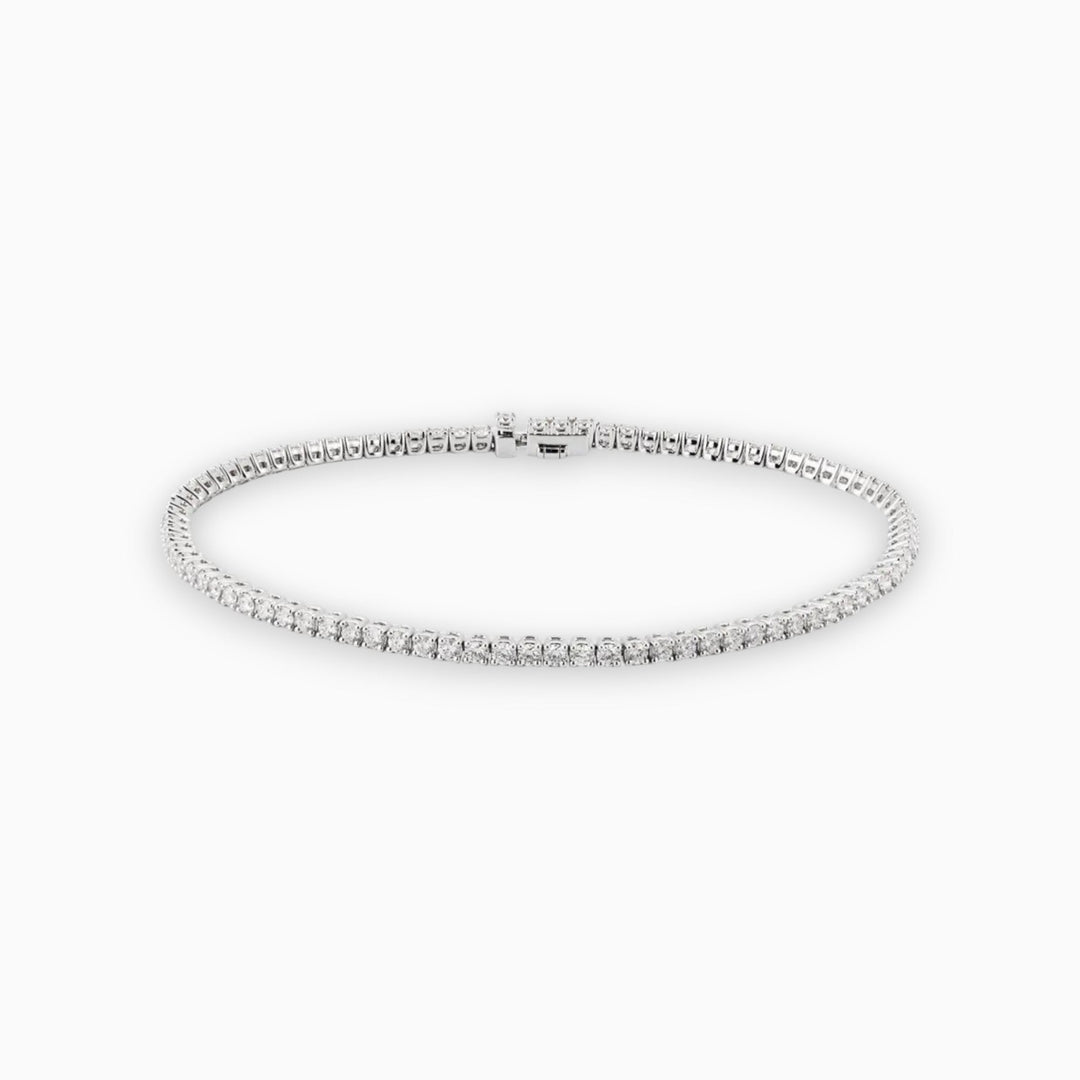 2 Carat Lab - Grown Diamond Tennis Bracelet 14K White Gold - Raphana Jewellery