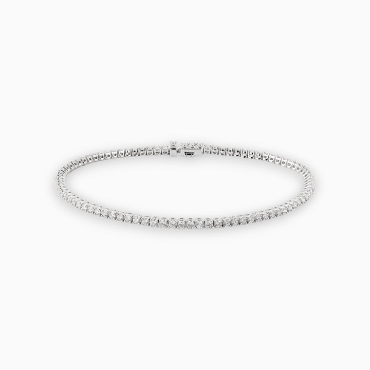 2 Carat Lab - Grown Diamond Tennis Bracelet 14K White Gold - Raphana Jewellery