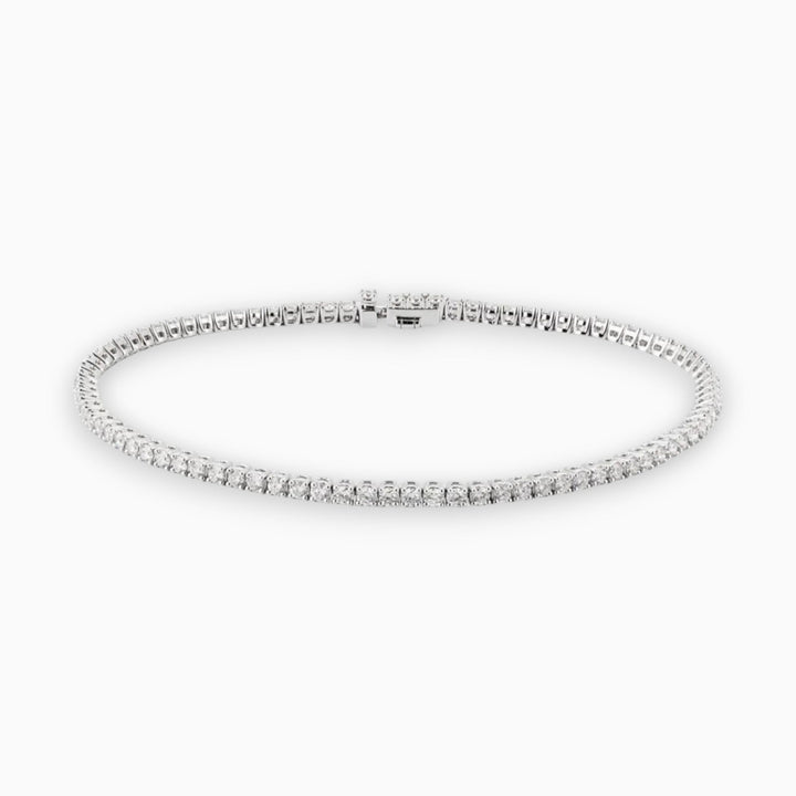 2 Carat Lab - Grown Diamond Tennis Bracelet 14K White Gold - Raphana Jewellery