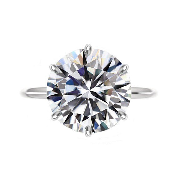 7 Carat Round Brilliant Cut Diamond Ring - Raphana Jewellery