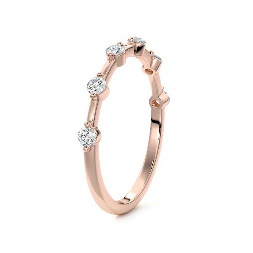 Alana Moissanite Wedding Band - Raphana Jewellery