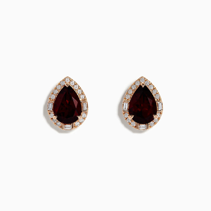 Allysa - Garnet Earrings - Raphana Jewellery