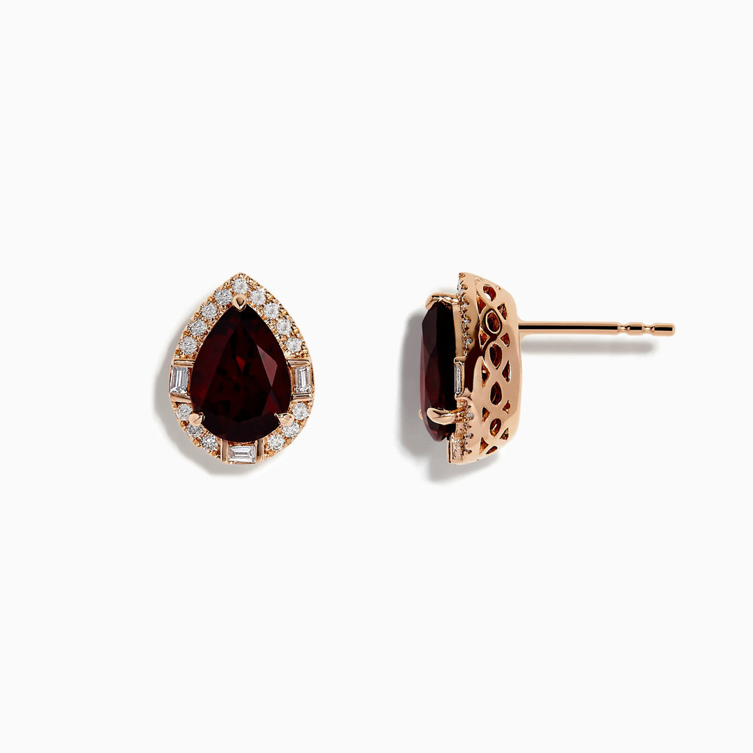 Allysa - Garnet Earrings - Raphana Jewellery