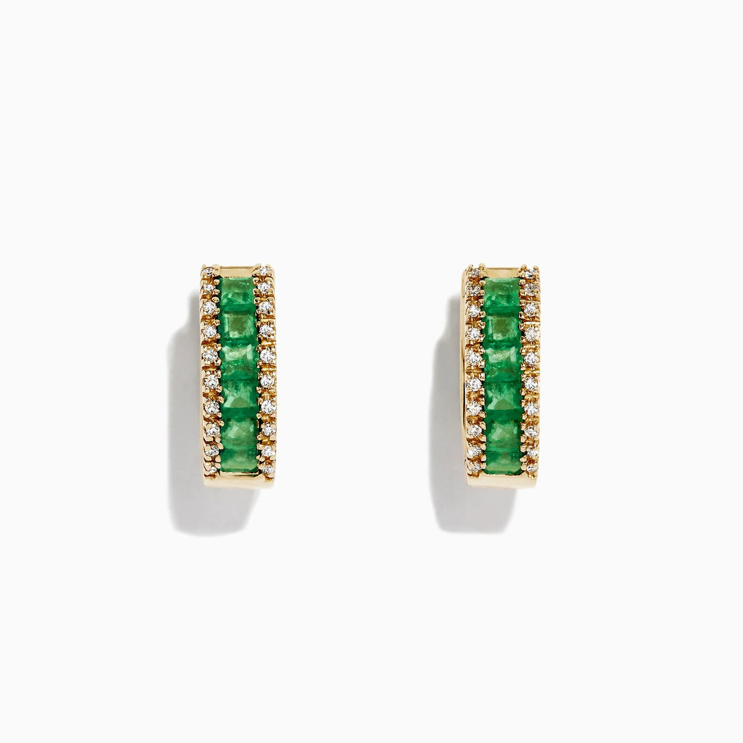 Astra - Emerald Halo Earrings - Raphana Jewellery