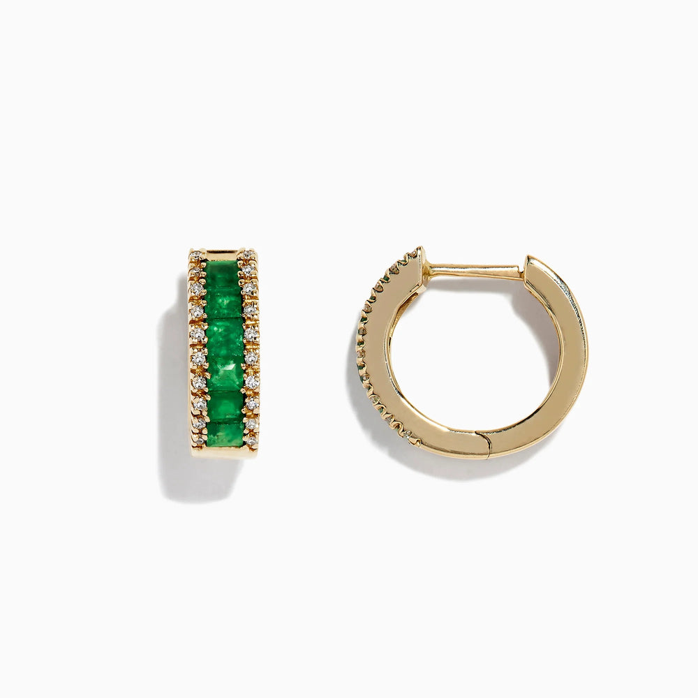 Astra - Emerald Halo Earrings - Raphana Jewellery