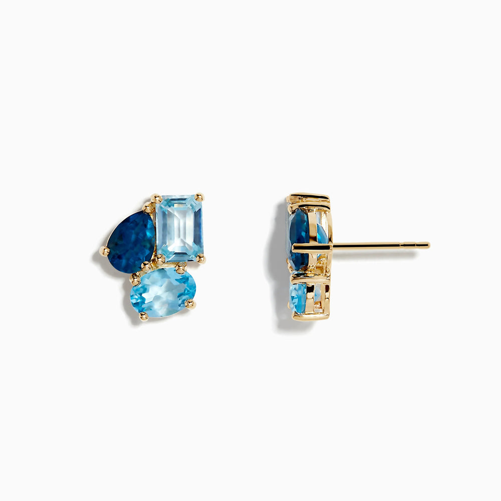 Aubree - Blue Topaz Earrings - Raphana Jewellery