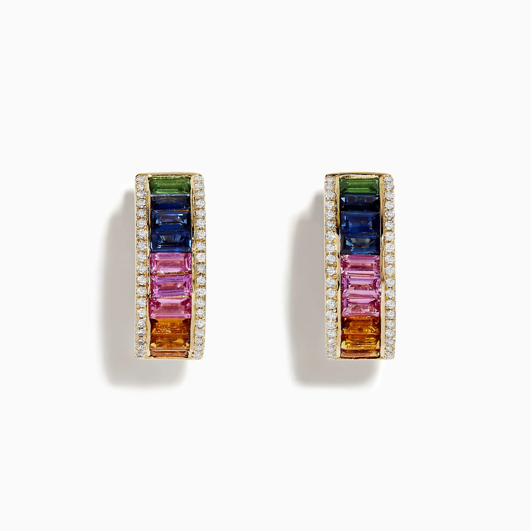 Lila - Multi - Sapphire Earrings - Raphana Jewellery