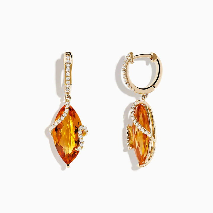 Lydia - Citrine Earrings - Raphana Jewellery