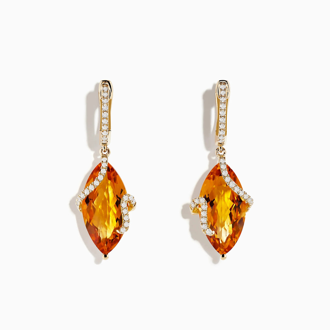 Lydia - Citrine Earrings - Raphana Jewellery