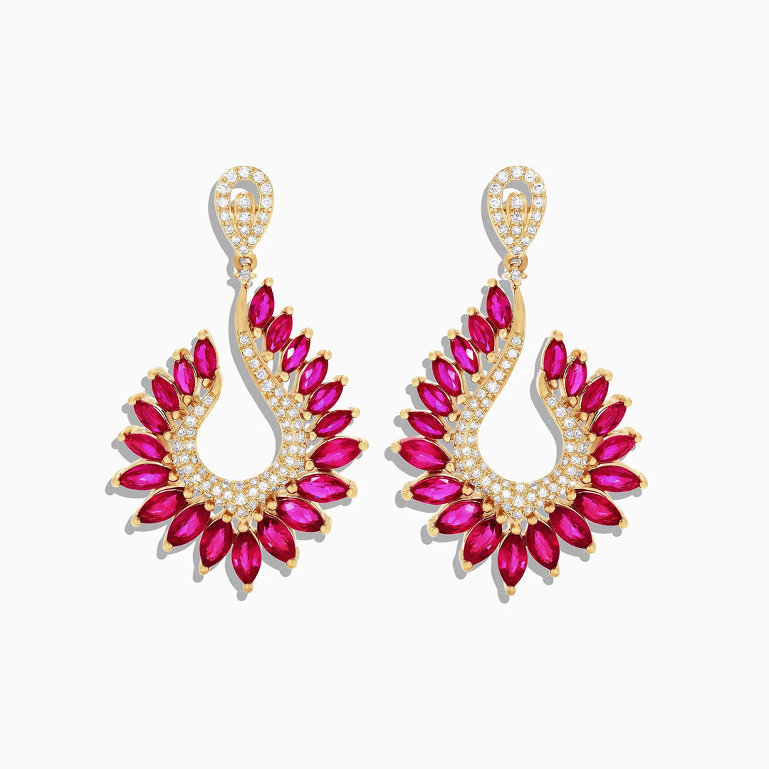 Maeve - Ruby Earrings - Raphana Jewellery