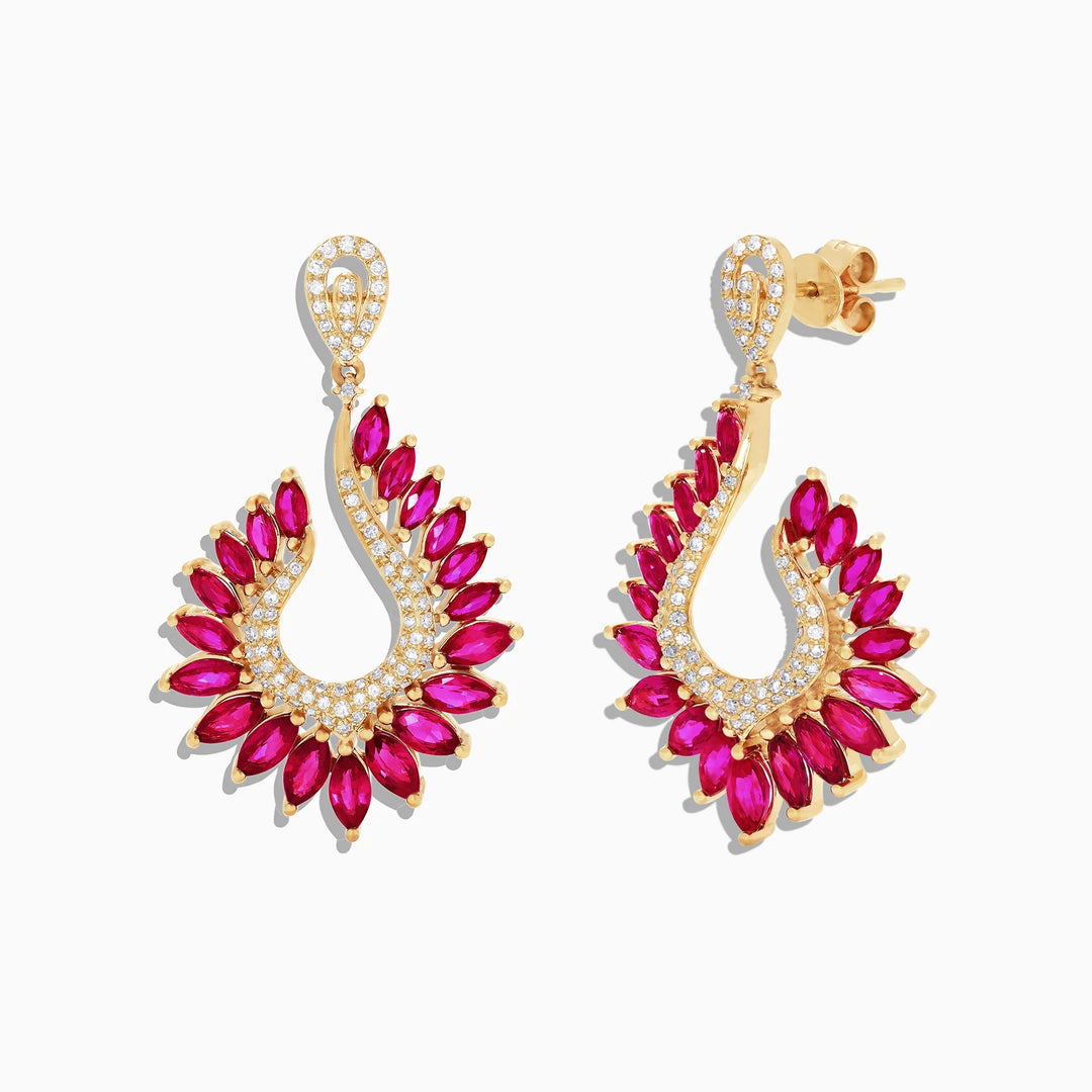 Maeve - Ruby Earrings - Raphana Jewellery