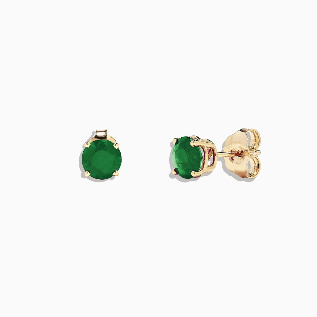 Martha - Emerald Stud Earrings - Raphana Jewellery