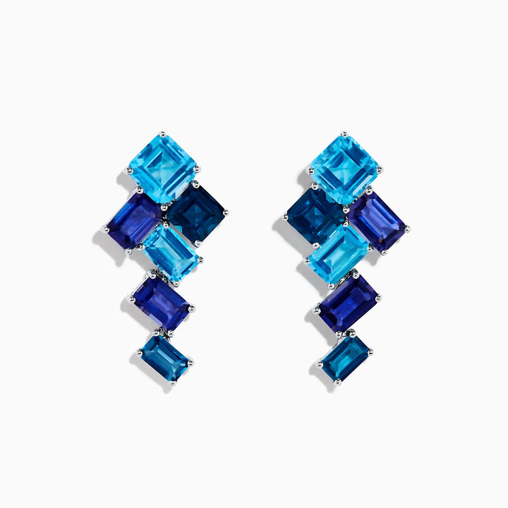 Nevaeh - Blue Topaz Earrings - Raphana Jewellery