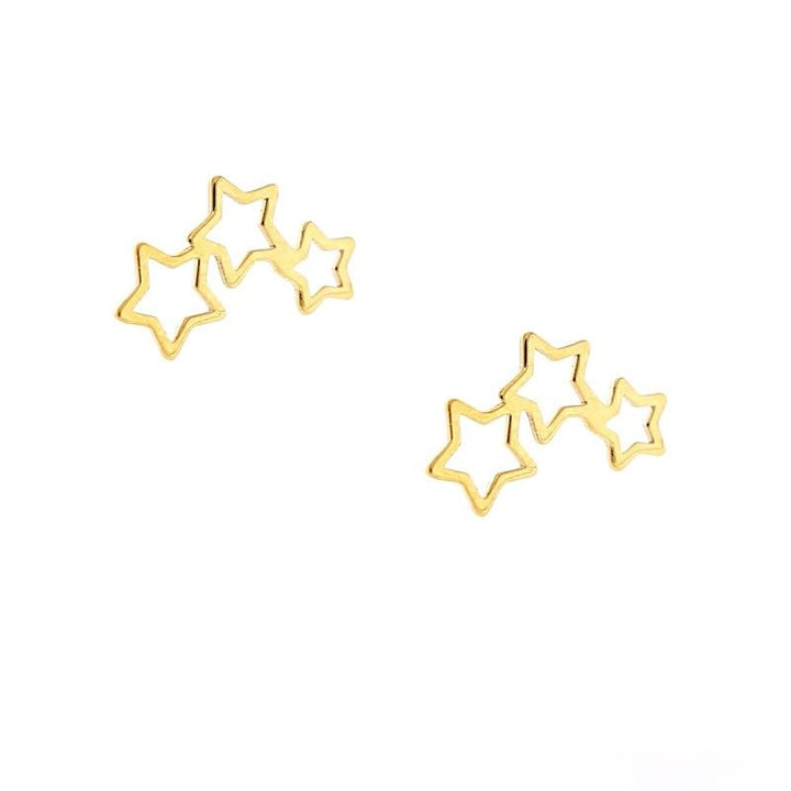 Orion Stud Earrings Yellow Gold - Raphana Jewellery