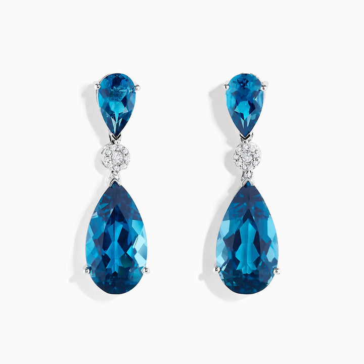 Quinn - Blue Topaz Earrings - Raphana Jewellery