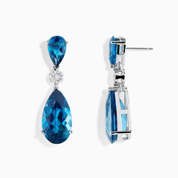 Quinn - Blue Topaz Earrings - Raphana Jewellery