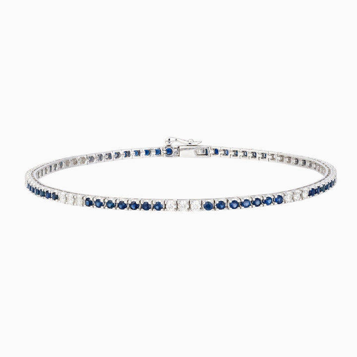 Sapphire Tennis Bracelet - With Diamonds - Raphana Jewellery