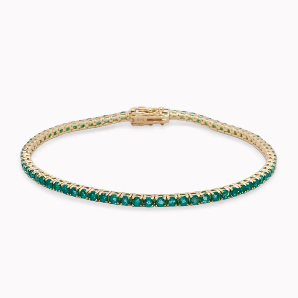 Tennis Bracelet - Emerald - Raphana Jewellery