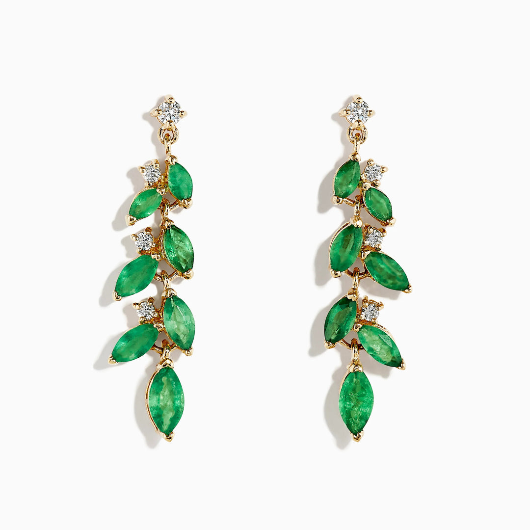 Valerie - Designer Emerald Earrings - Raphana Jewellery