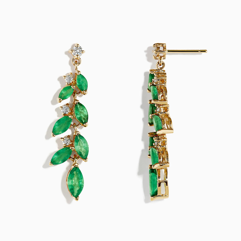 Valerie - Designer Emerald Earrings - Raphana Jewellery