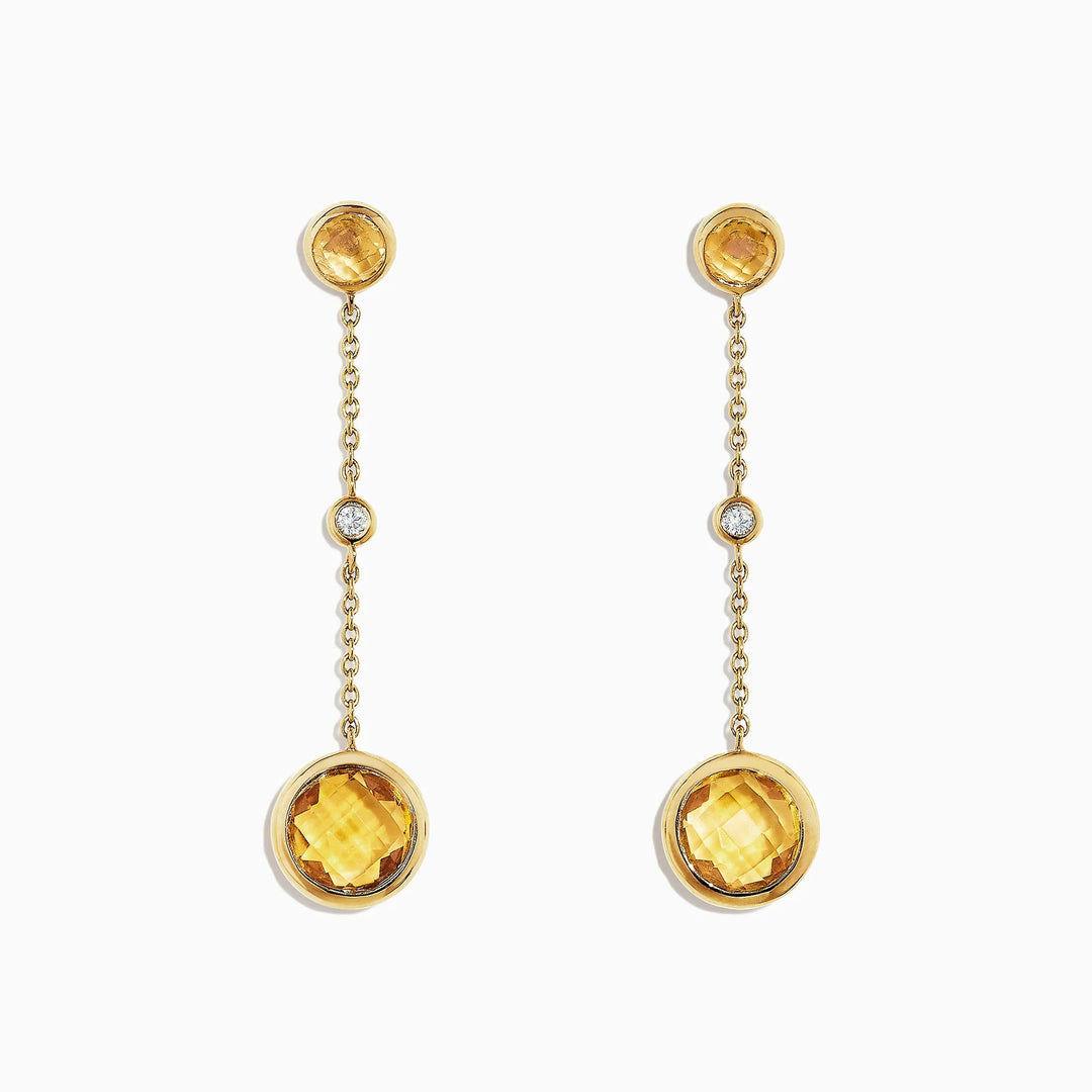 Vivian - Citrine Earrings - Raphana Jewellery