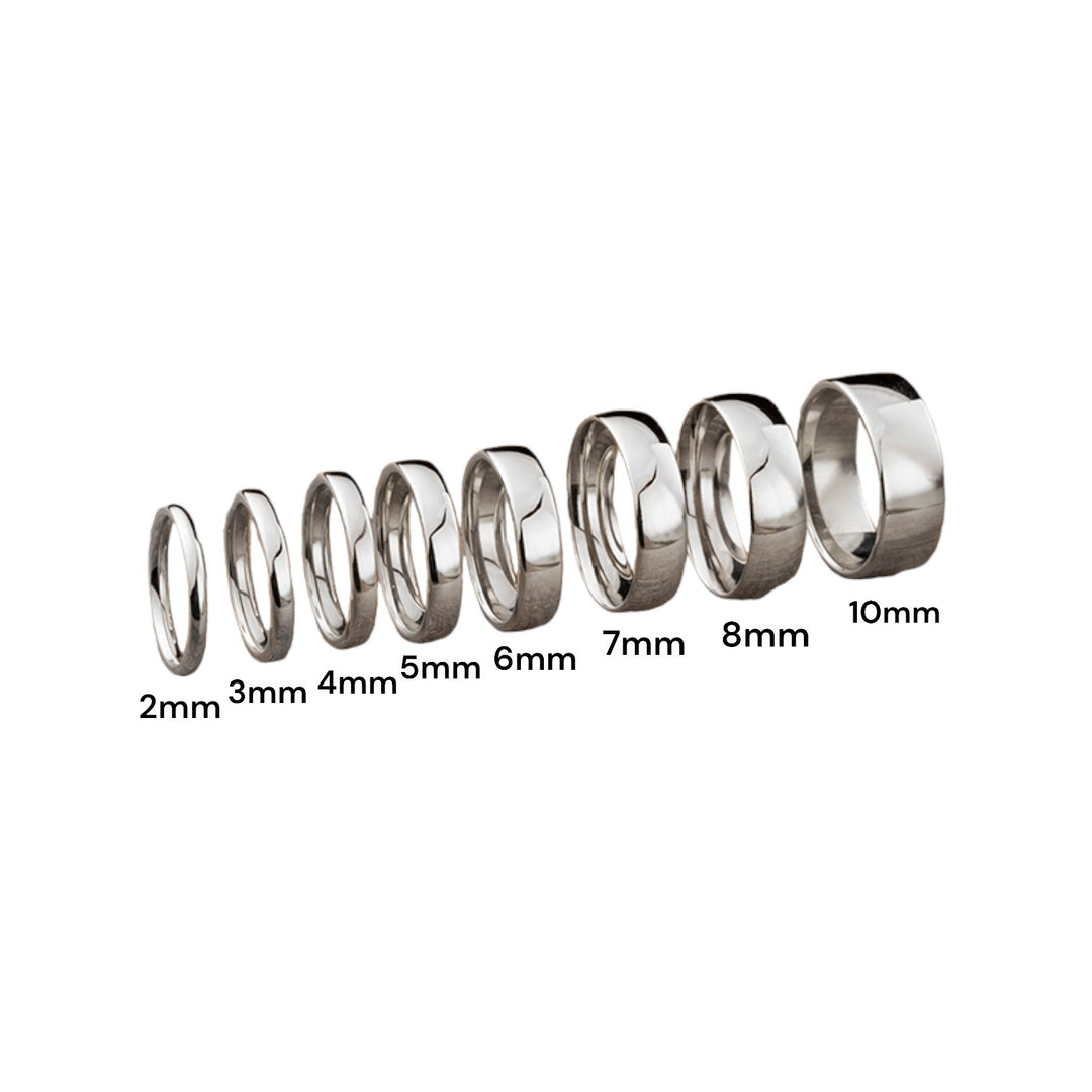 White Gold Elegant Band 14K 2mm-10mm - Raphana Jewellery