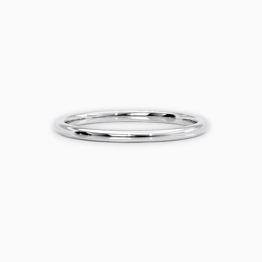 White Gold Elegant Band 14K 2mm - 10mm - Raphana Jewellery