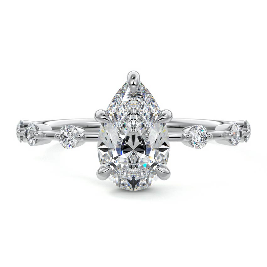 1.5 CT Paige Pear Cut Unique Engagement Ring - Raphana Jewellery