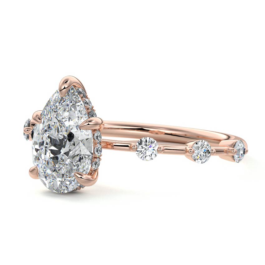 1.5 CT Paige Pear Cut Unique Engagement Ring - Raphana Jewellery