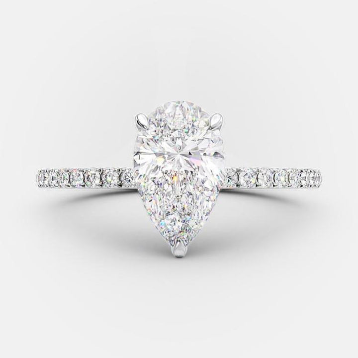 1.5CT Sienna Pear Moissanite Engagement Ring - Raphana Jewellery