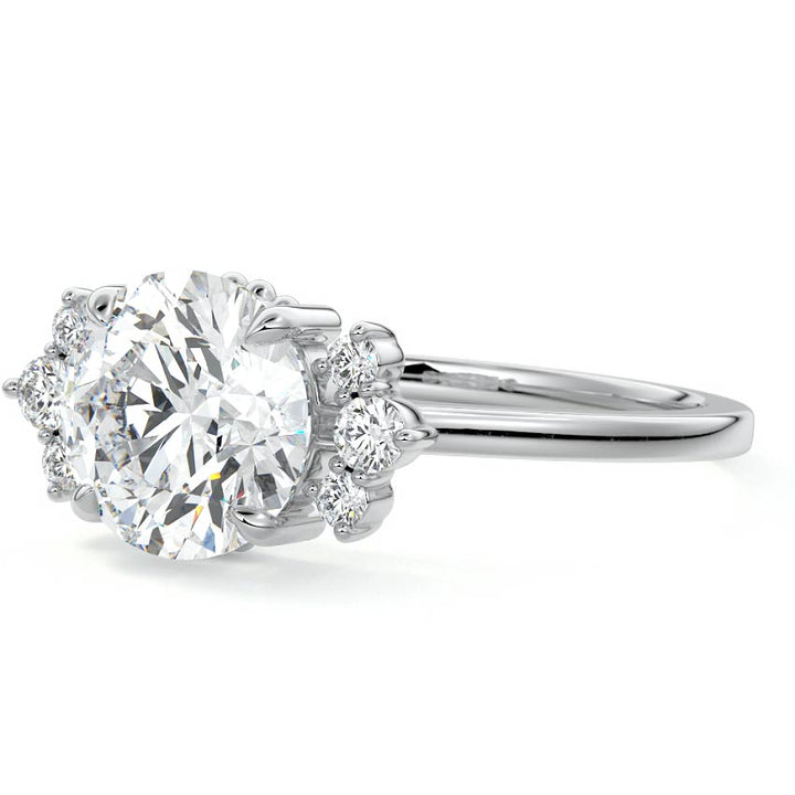 2 Carat Bella Three Stone Moissanite Engagement Rings - Raphana Jewellery