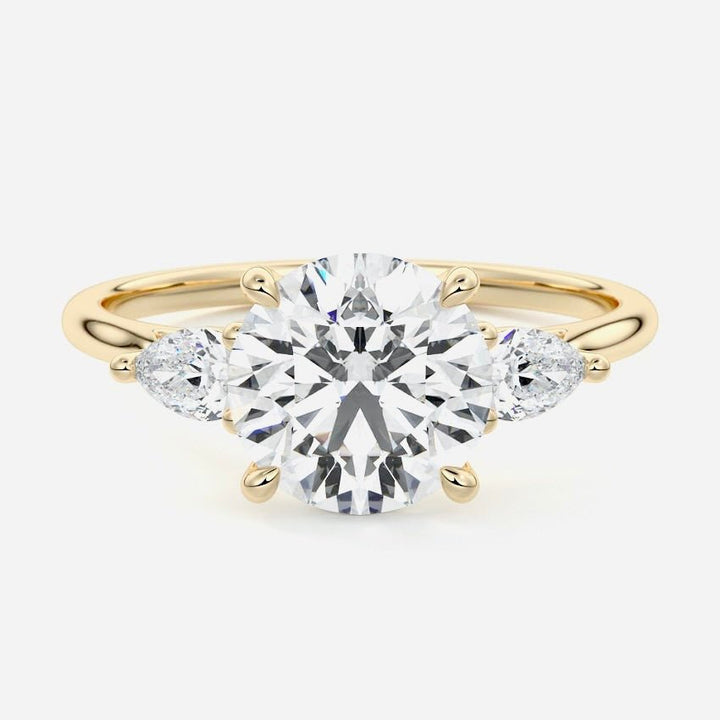 2 Carat Trisha Three-Stone Engagement Rings - Raphana Jewellery