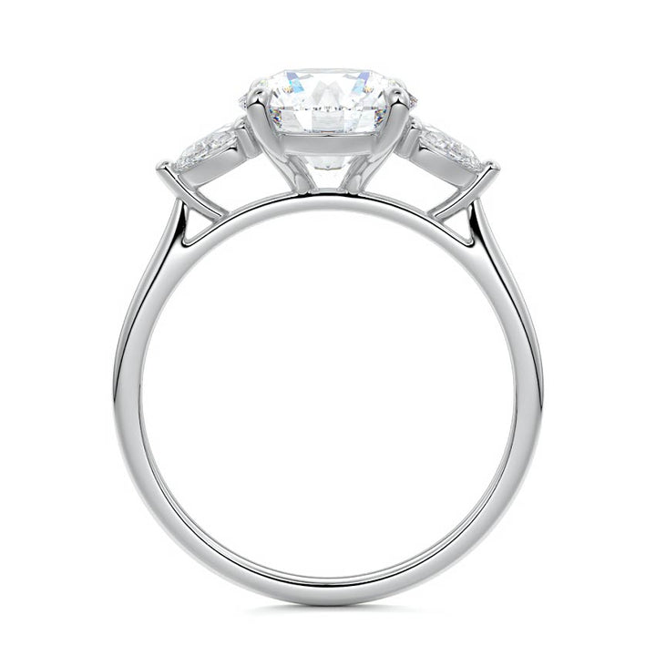 2 Carat Trisha Three-Stone Engagement Rings - Raphana Jewellery