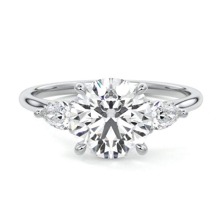 2 Carat Trisha Three-Stone Engagement Rings - Raphana Jewellery