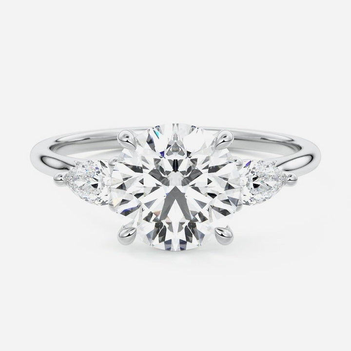 2 Carat Trisha Three-Stone Engagement Rings - Raphana Jewellery