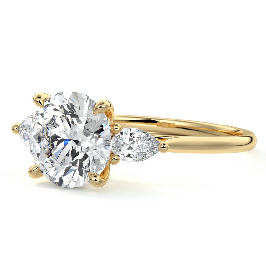 2 Carat Trisha Three-Stone Engagement Rings - Raphana Jewellery