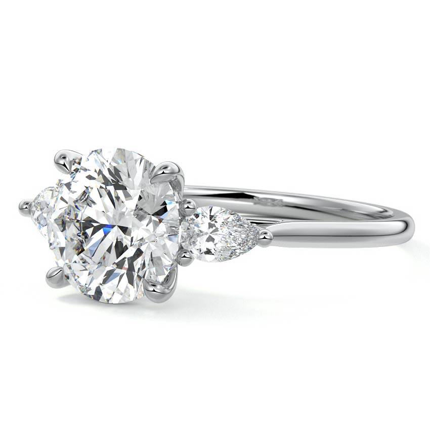 2 Carat Trisha Three-Stone Engagement Rings - Raphana Jewellery