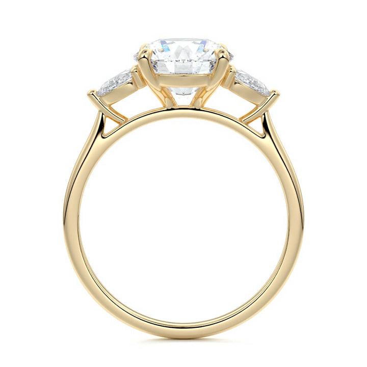 2 CT Michaela Hills Three-Stone Engagement Rings - Raphana Jewellery