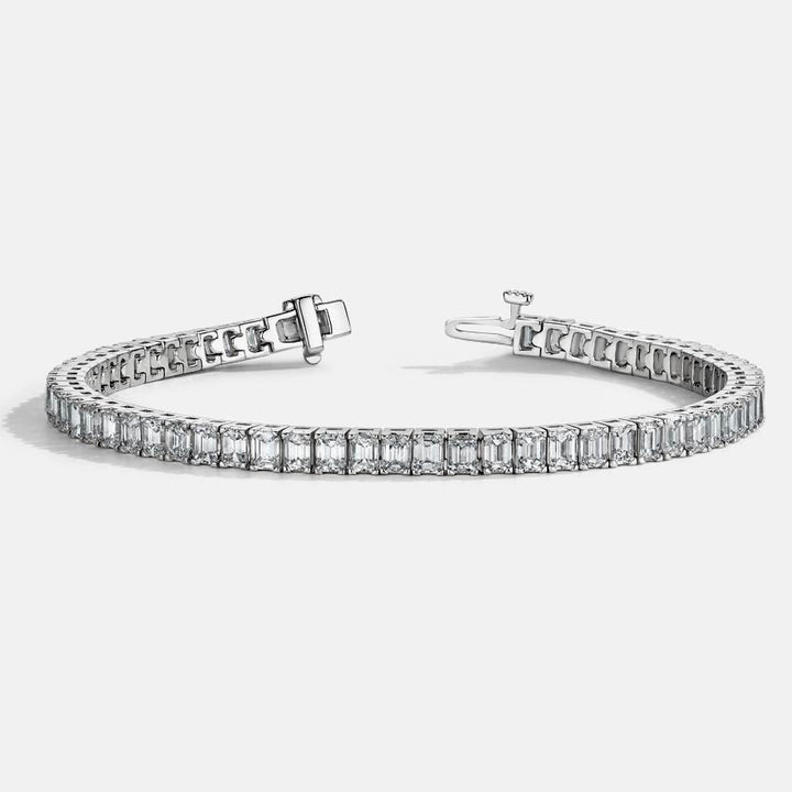 9.60 CT Amanda Emerald Cut Diamond Tennis Bracelet - Raphana Jewellery