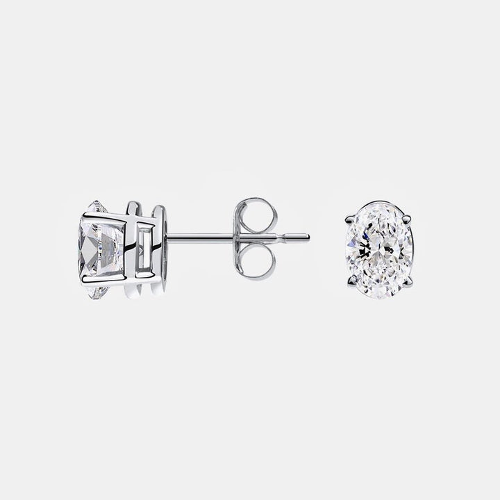 Chloé Oval Stud Lab-Growing 1 Carat Diamond Earrings - Raphana Jewellery