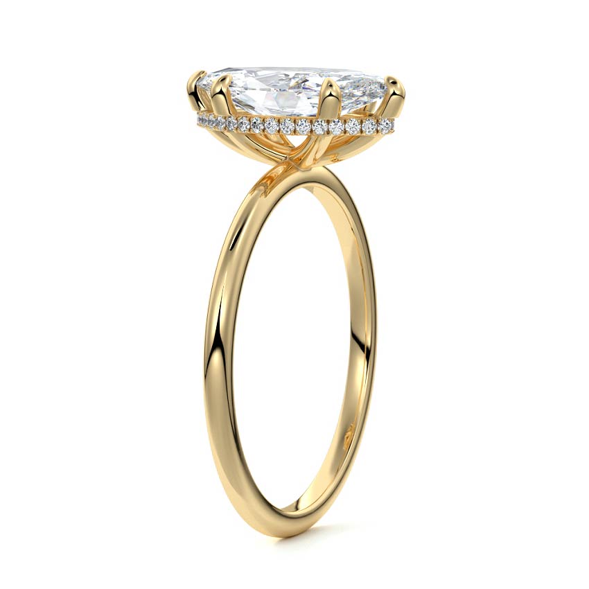 Daniele Moissanite Solitaire Marquise Engagement Ring - Raphana Jewellery