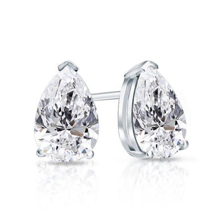 Mia Pear Stud Diamond Earrings - Raphana Jewellery