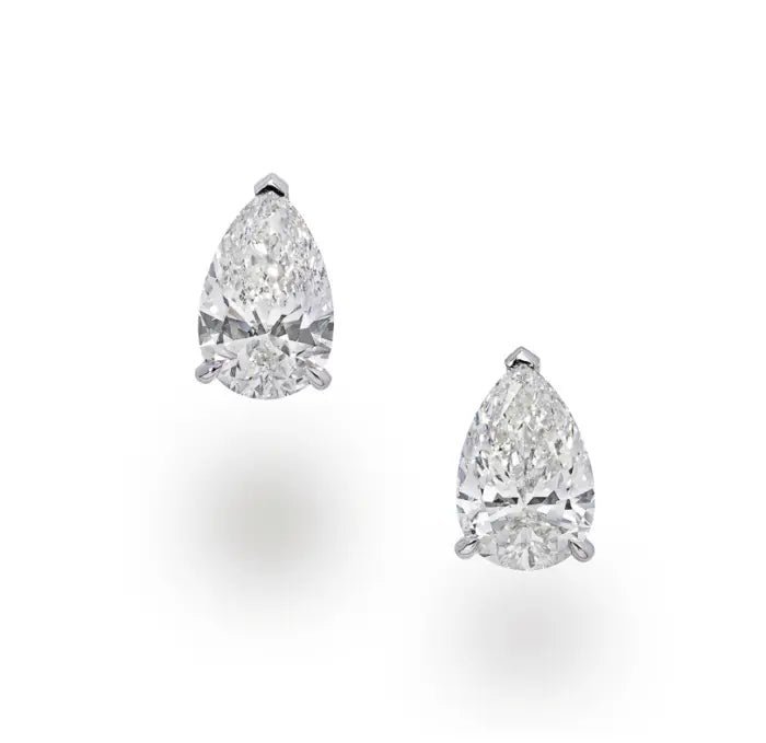 Mia Pear Stud Diamond Earrings - Raphana Jewellery