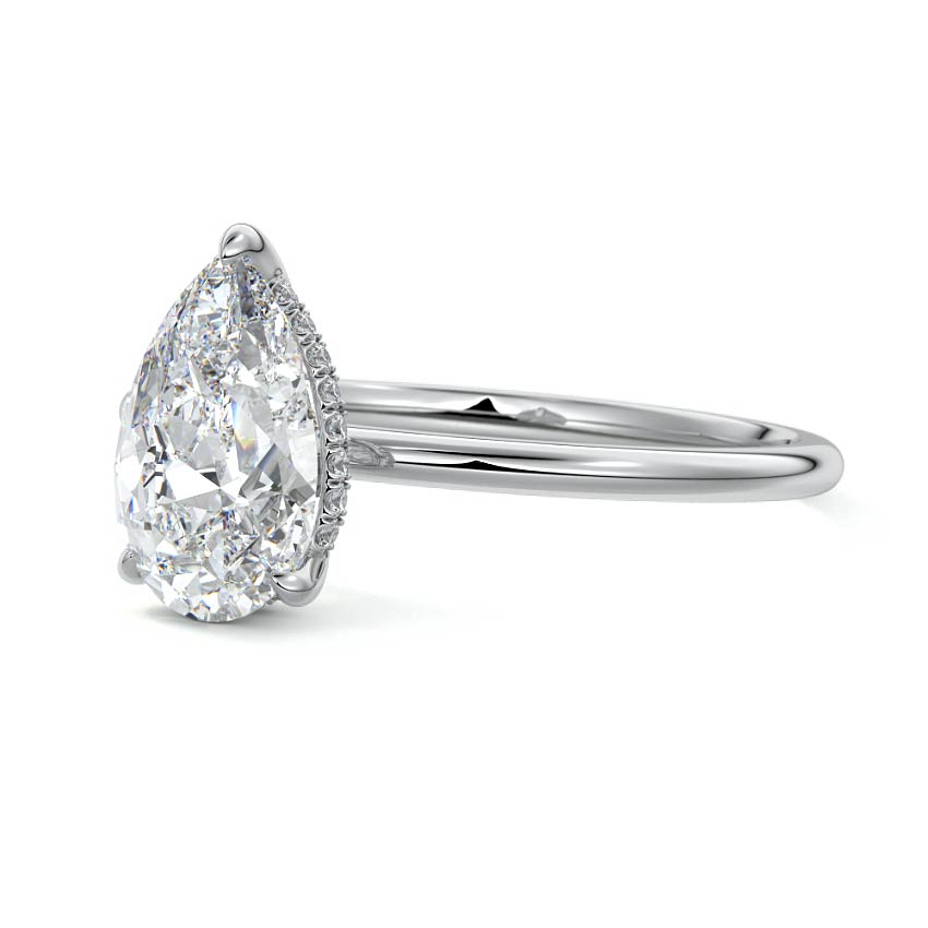 Nora Pear Lab Grown Solitaire Engagement Ring - Raphana Jewellery