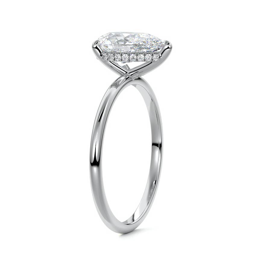 Nora Pear Lab Grown Solitaire Engagement Ring - Raphana Jewellery