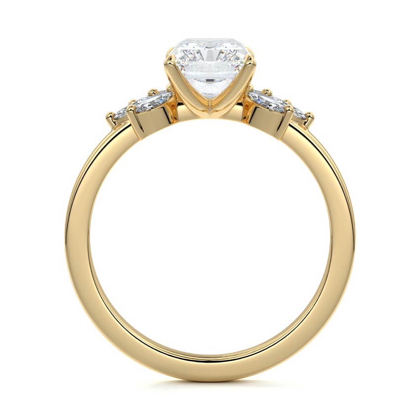 Ophelia Emerald Solitaire Engagement Ring - Raphana Jewellery